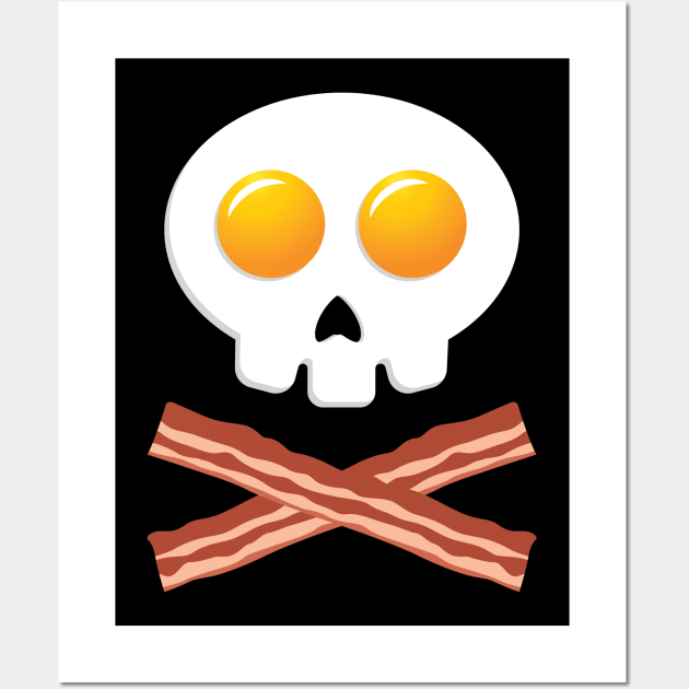 'Breakfast Crossbones' Skull Crossbones Halloween Wall Art by ourwackyhome